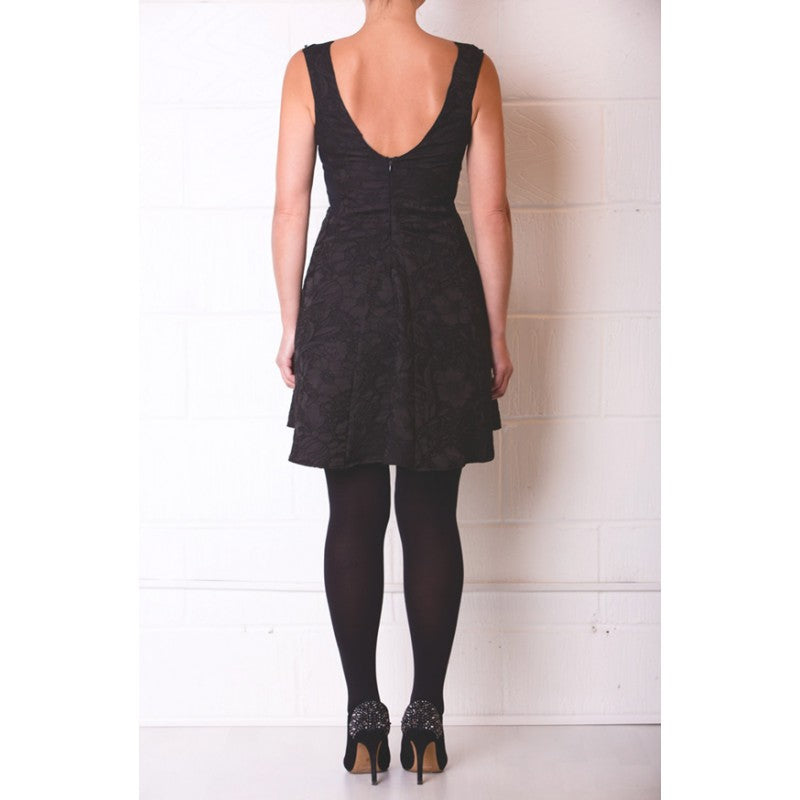 Lexie Cotton Dress with Leather Detail