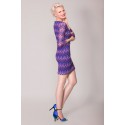 Nikki Knitted Shift Dress in Purple/Maroon