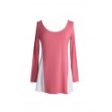Harmony tunic in coral with contrasting sides