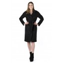 Ophelia wool and cashmere black softly tailored long coat