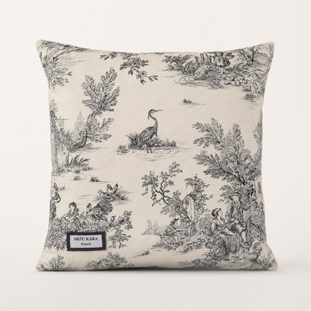 St Germain The Toile Cotton Cushion Cover