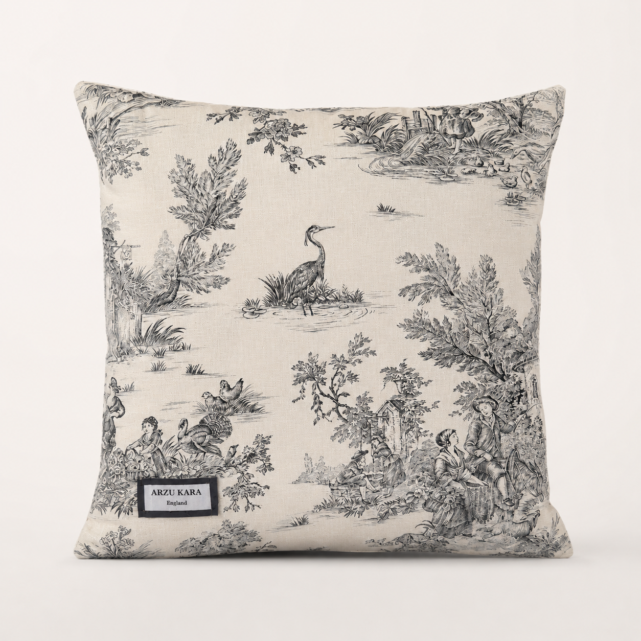 St Germain The Toile Cotton Cushion Cover