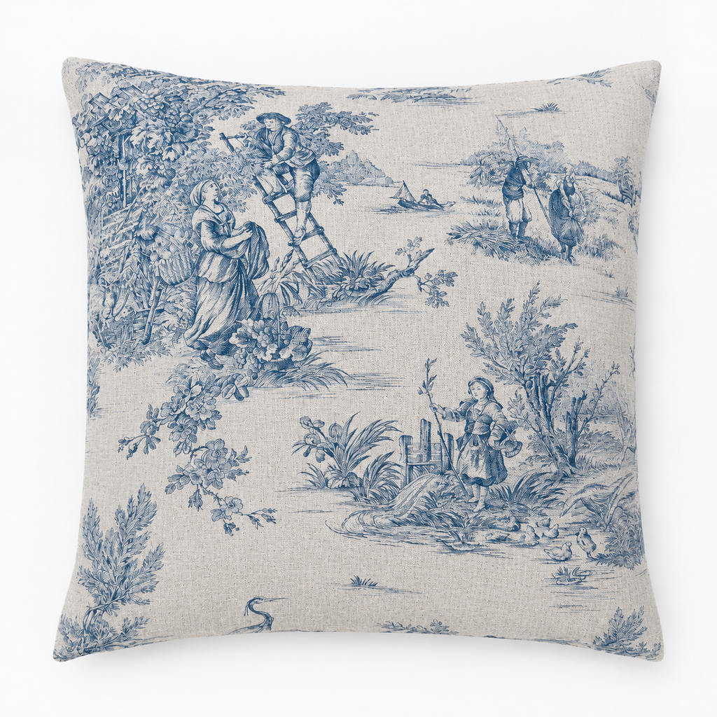 St Germain The Toile Linen Cushion cover