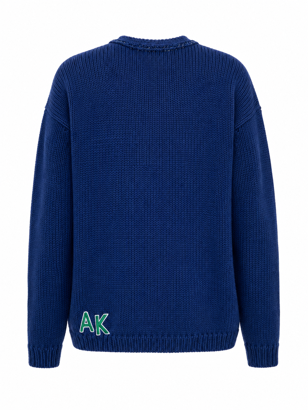 Şeyma organic cotton, silk navy cardigan with comic patches