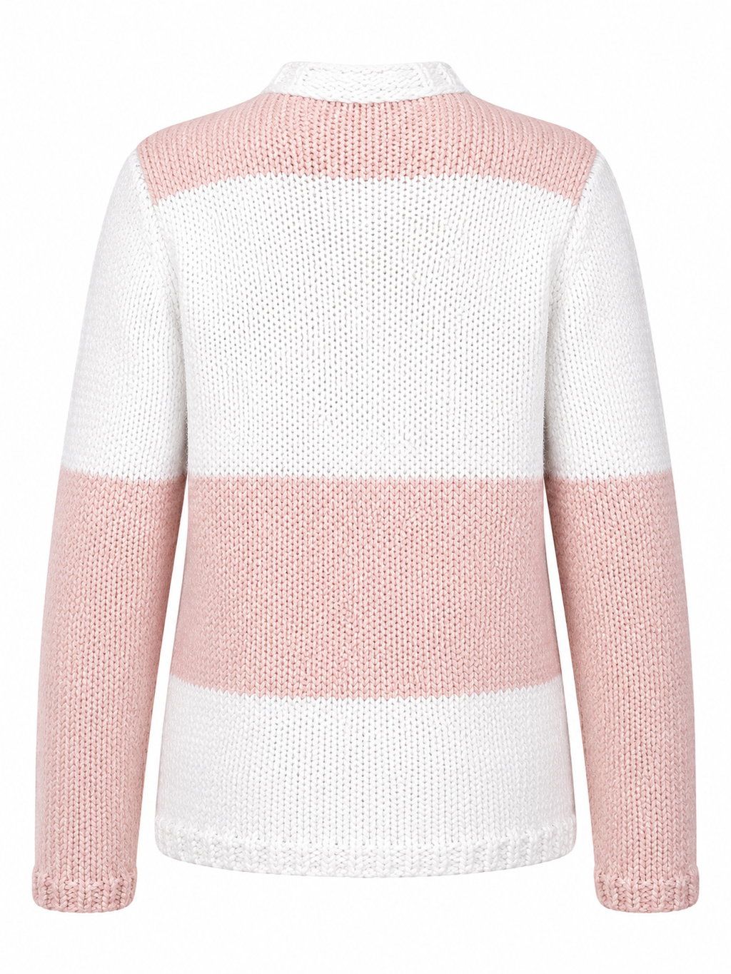 Organic White and Dusky Pink Soft Cotton Oversized Cardigan