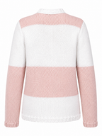 Organic White and Dusky Pink Soft Cotton Oversized Cardigan