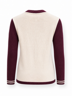 Asǔde organic &  Recycled Cotton Cardigan with silk jersey press studs