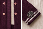 Asǔde organic &  Recycled Cotton Cardigan with silk jersey press studs