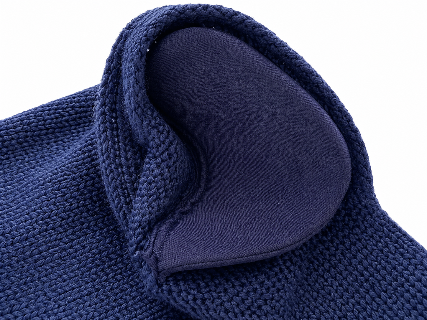 Şeyma organic cotton, silk navy cardigan with comic patches