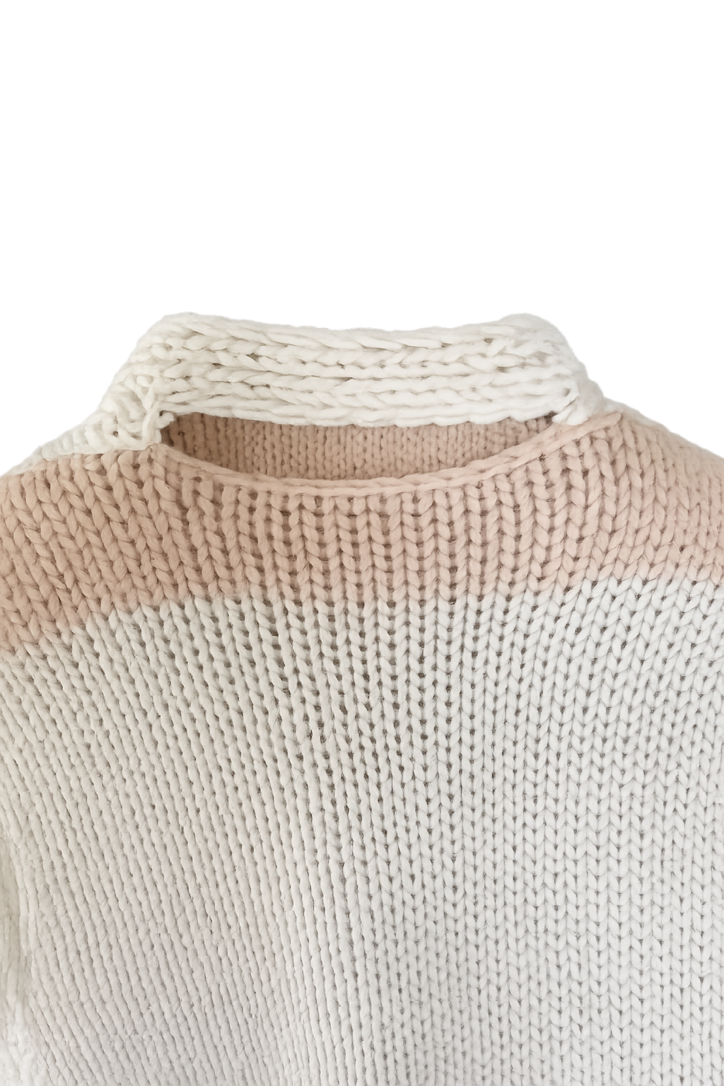 Organic White and Dusky Pink Soft Cotton Oversized Cardigan