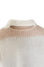 Organic White and Dusky Pink Soft Cotton Oversized Cardigan