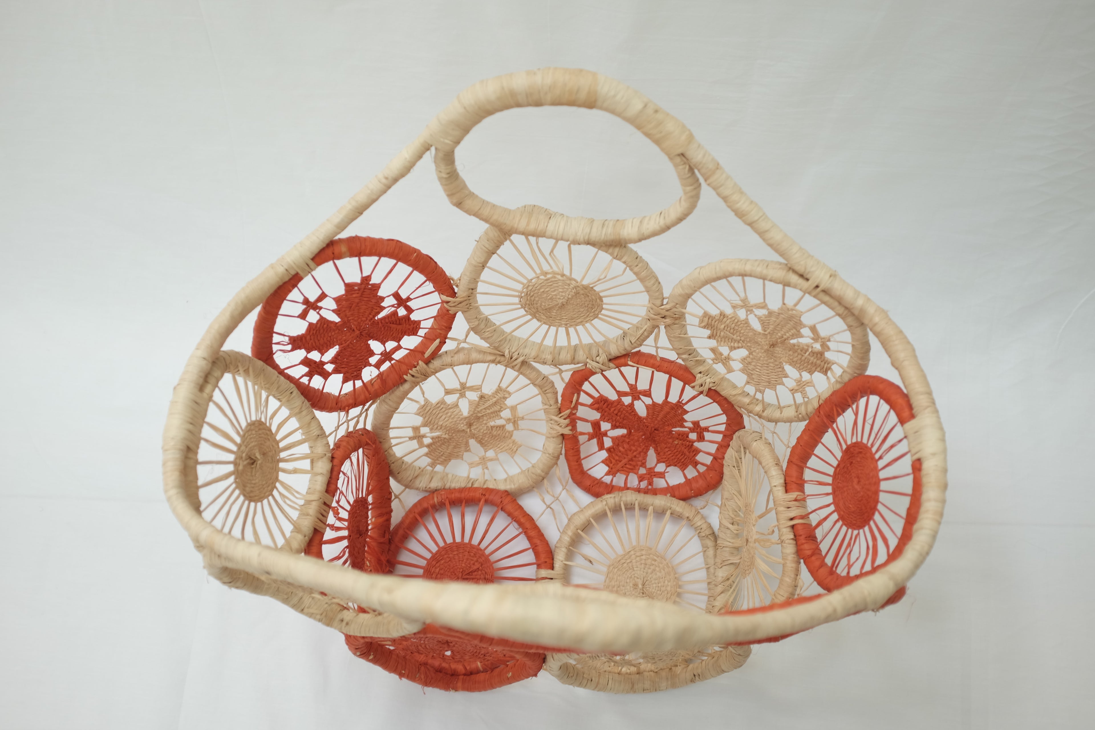 Toamasina Handwoven Straw Tote Bag Clementine