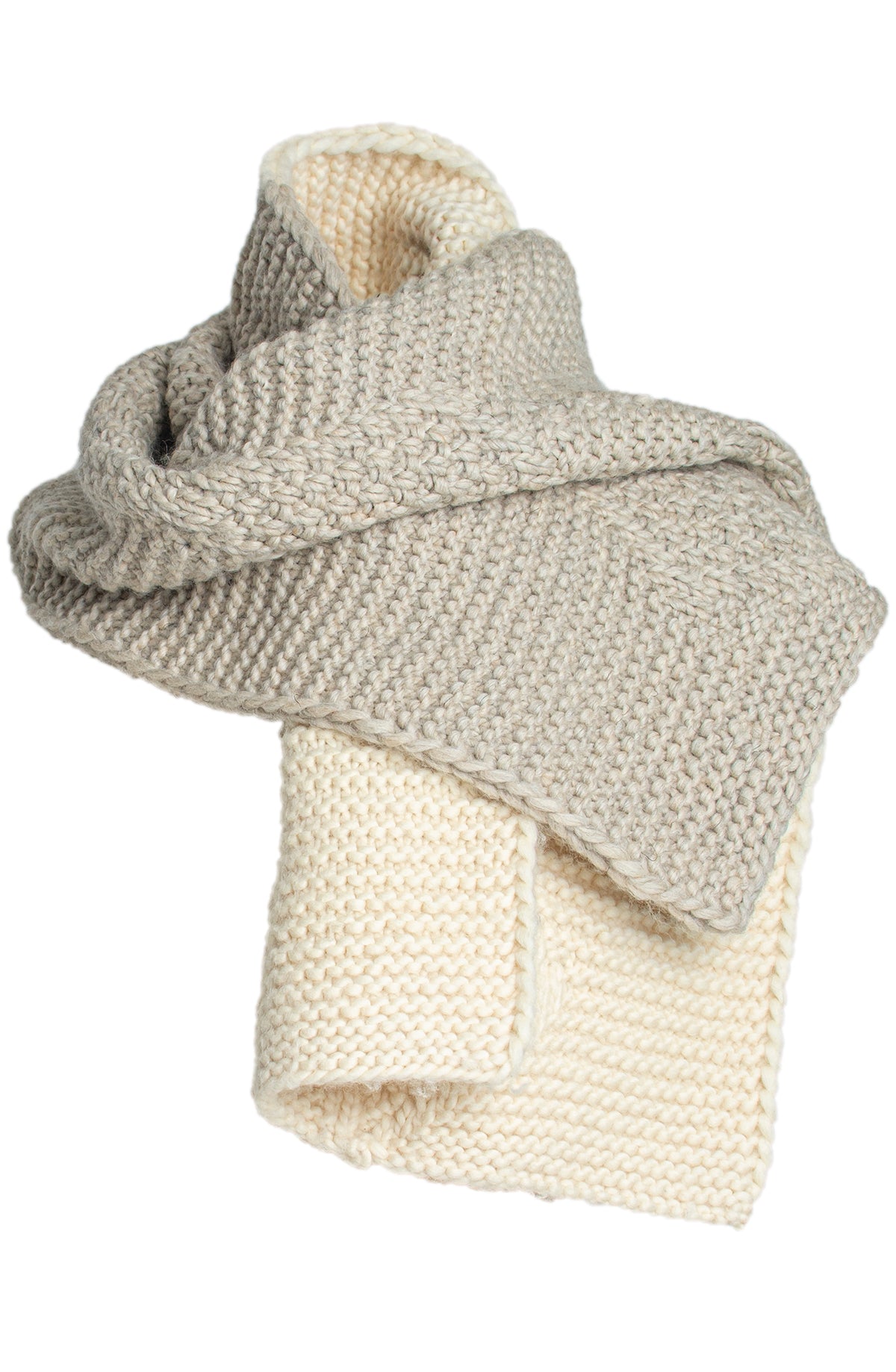 Chunky Australian Wool Scarf Hand Knitted