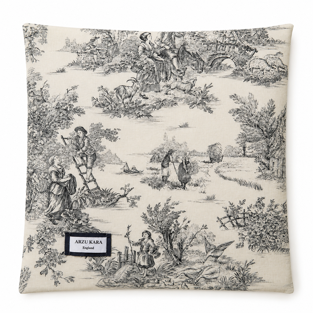 St Germain The Toile Cotton Cushion Cover
