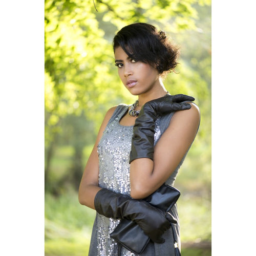 Alex sequin panel jersey top in Silver Grey