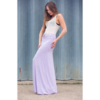 Annette Long Skirt with Embellished Waist band In Lilac