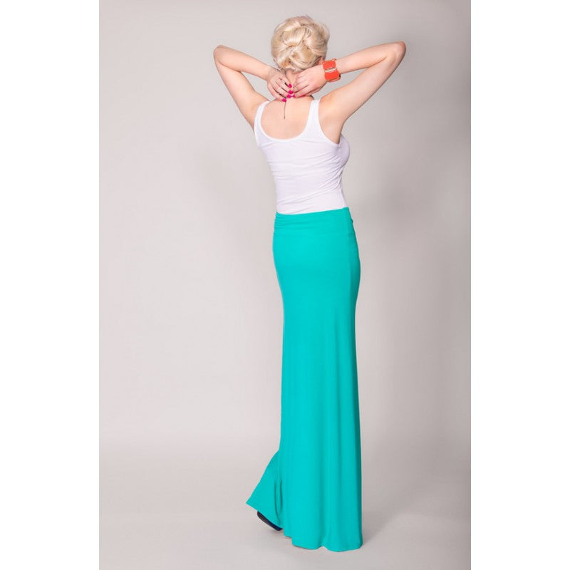 Annette Long Skirt with Embellished Waist band Mint
