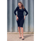 April Asymmetric Dress in Black