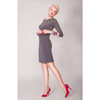 April Asymmetric Dress in Grey