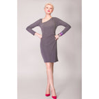 April Asymmetric Dress in Grey