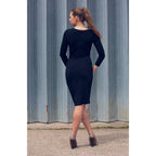 April Asymmetric Dress in Black