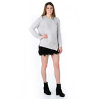 Arabella Light Grey Organic Cotton (GOTS) Jumper with Swarovski Crystals