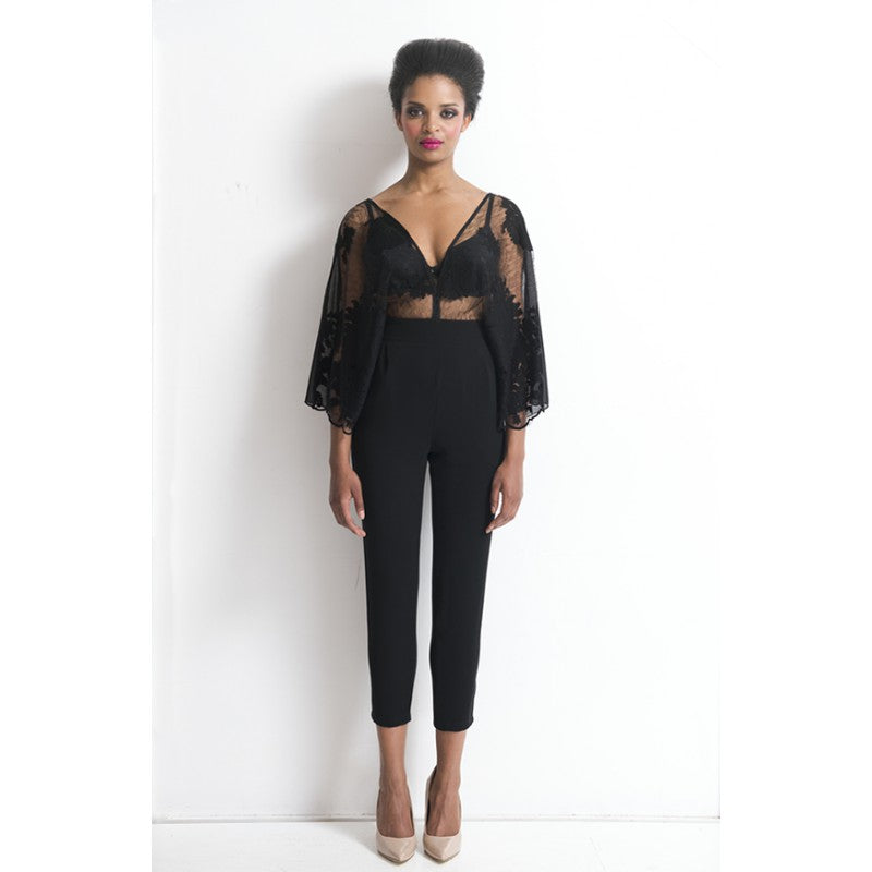 Beatriz Lace Jumpsuit with sleeves