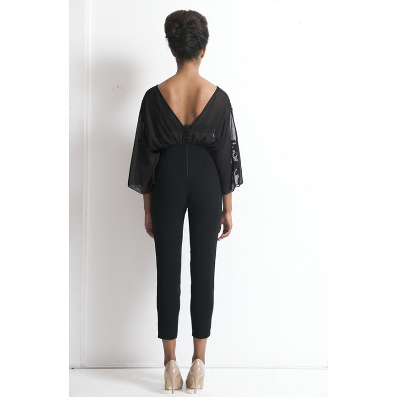 Beatriz Lace Jumpsuit with sleeves