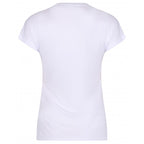 Charlize white draped jersey top