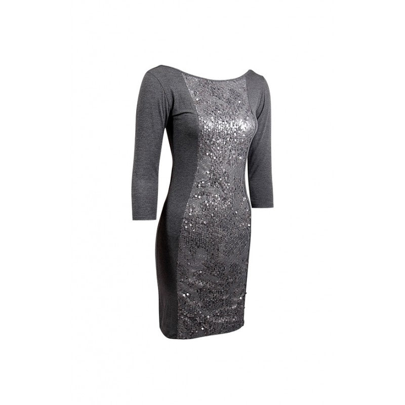Chloe Sequined Dress (Grey)