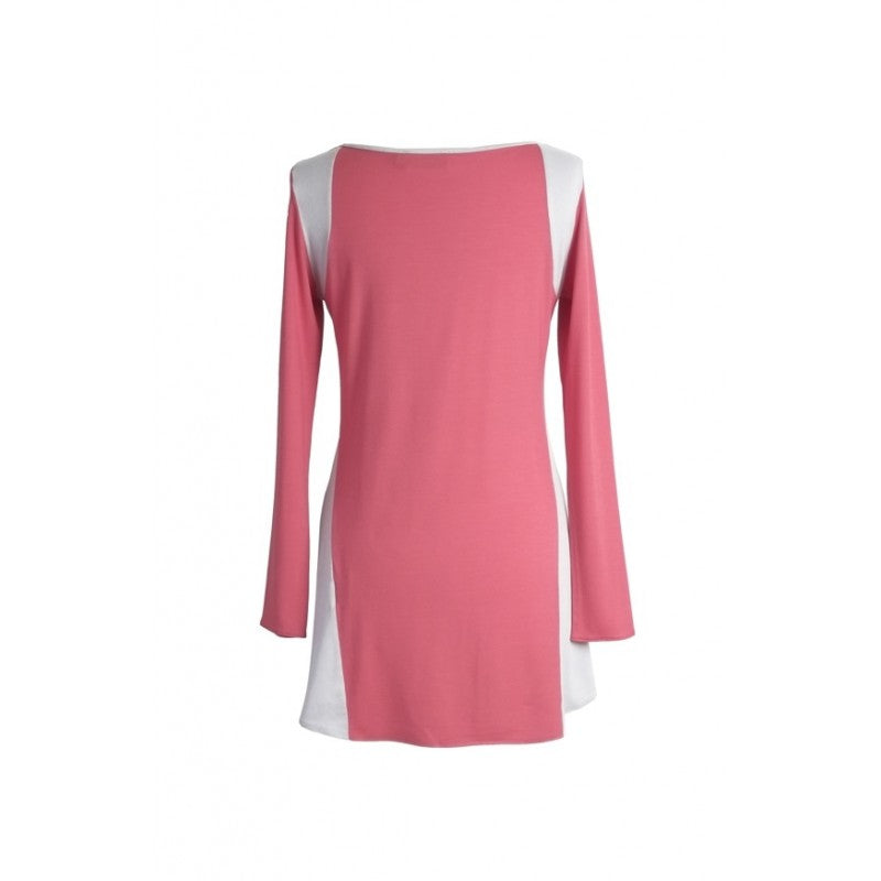 Harmony tunic in coral with contrasting sides
