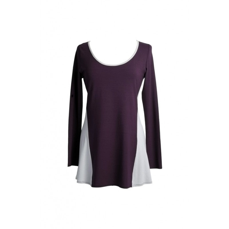 Harmony tunic in purple with contrasting sides