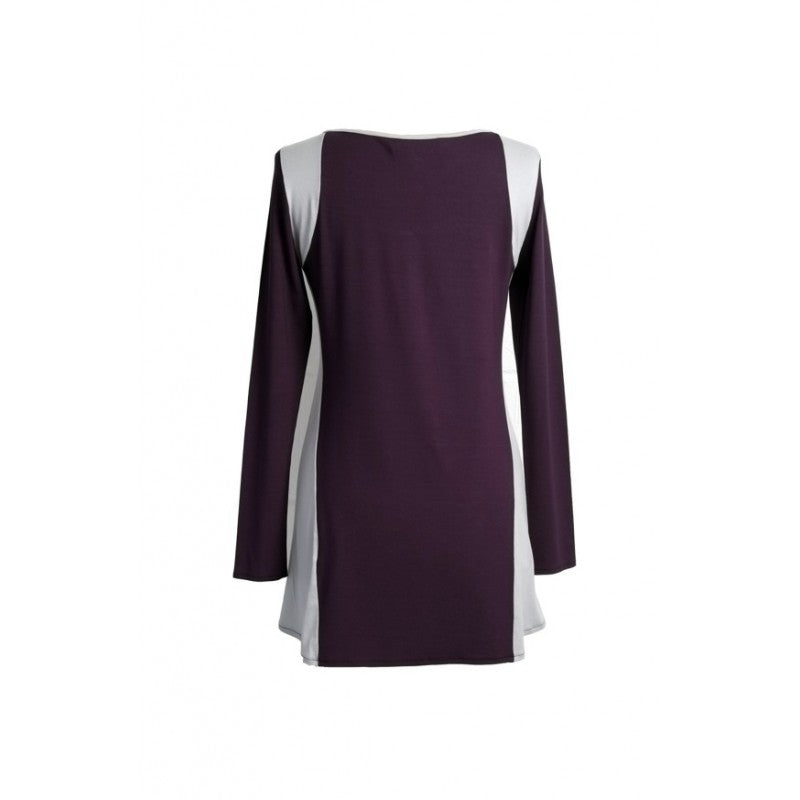Harmony tunic in purple with contrasting sides
