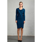 Ilayda Asymmetric Dress In Indigo Blue