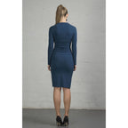 Ilayda Asymmetric Dress In Indigo Blue