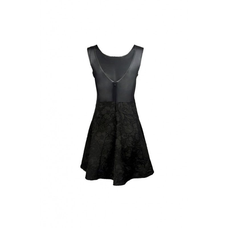 Lexie Cotton Dress with Leather Detail