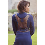 Long cardigan with a lace cut out back
