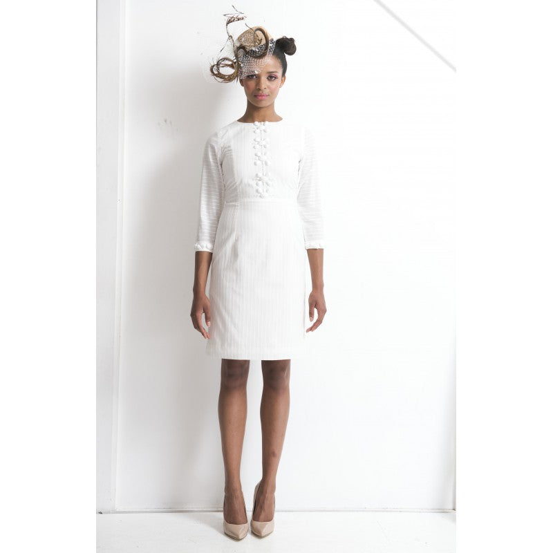 The Milan Dress – Embellished Cotton Silk Dress