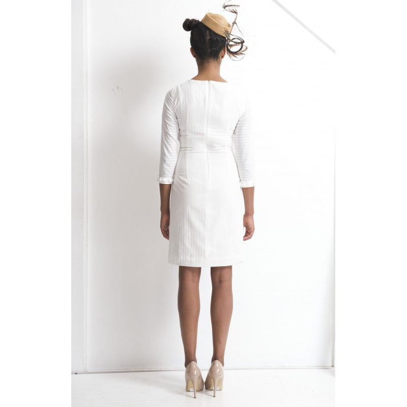 Milan Silk/Cotton Dress with sleeves