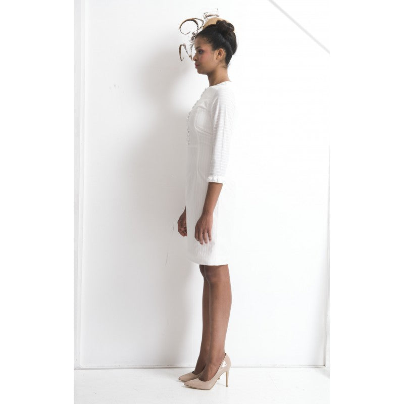 Milan Silk/Cotton Dress with sleeves