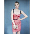 Nancy mini silk dress in coral pink - Made to Order