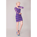Nikki Knitted Shift Dress in Purple/Maroon