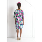 Nora Silk knee length Dress with sleeves