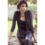Shawl textured cardigan