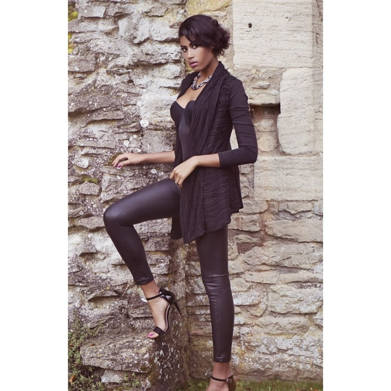 Shawl textured cardigan