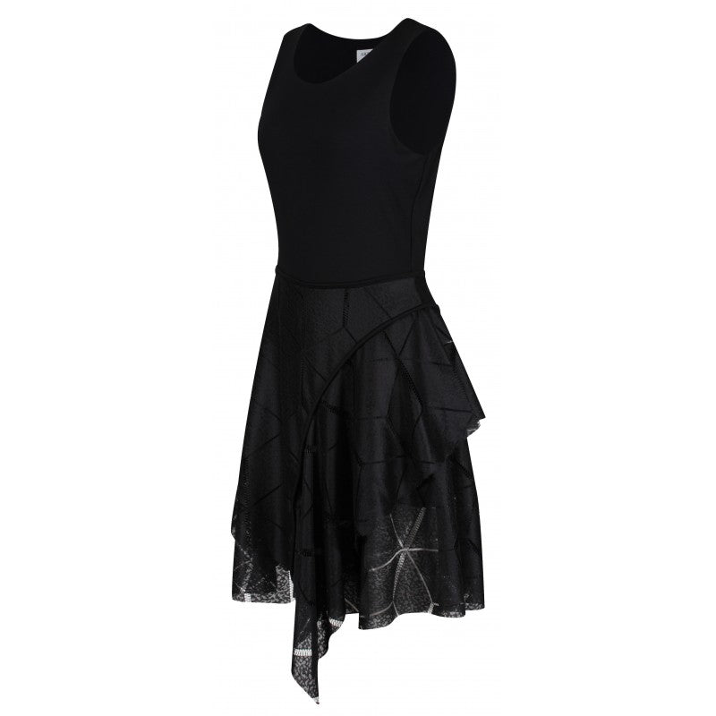 Sienna Dress – Jersey Bodice with Asymmetric Lace Skirt